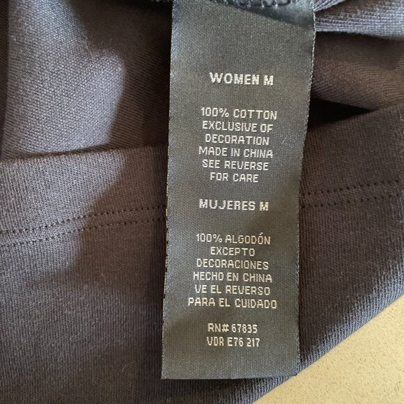 Nautica ‎ Navy Top with Chambray cuffed Sleeves, 3/4 Length, Size M,72790K, NWT - Picture 8 of 10